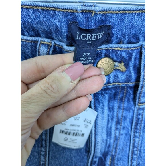 NWT J Crew Jeans High Rise Straight Crop Style Denim BT039 Size 27 Patch Pockets - Picture 5 of 15